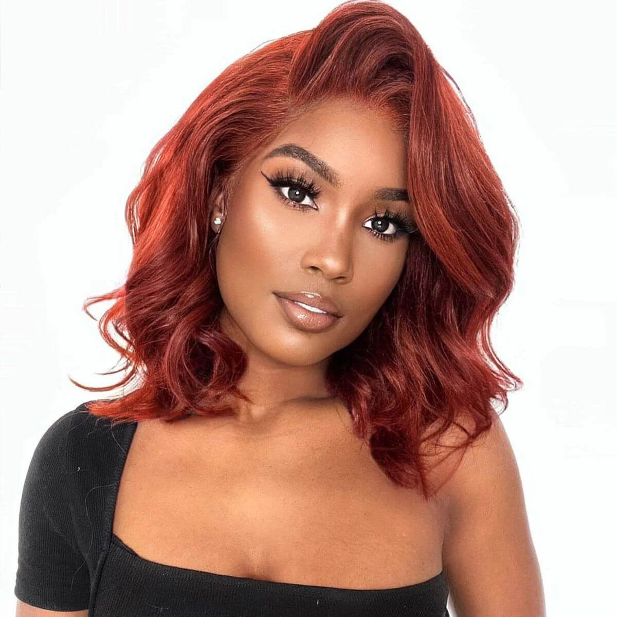 2 Wigs Set |  Layered Pixie Cut Short Bob Wigs & 5X5 HD Lace Reddish Brown Body Wave Wig