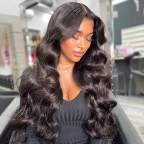 New Pre-Bleached Knots Wear Go Glueless Wig Pre-Cut HD Lace Body Wave Human Hair