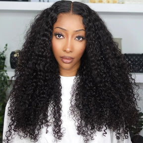 Curly Glueless Wig Wear Go Pre-Plucked 8x5 Pre Cut HD Lace Closure Human Hair Wigs
