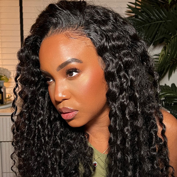 New Pre-Bleached Knots Wear Go Glueless Wig Pre-Cut HD Lace Deep Wave Human Hair