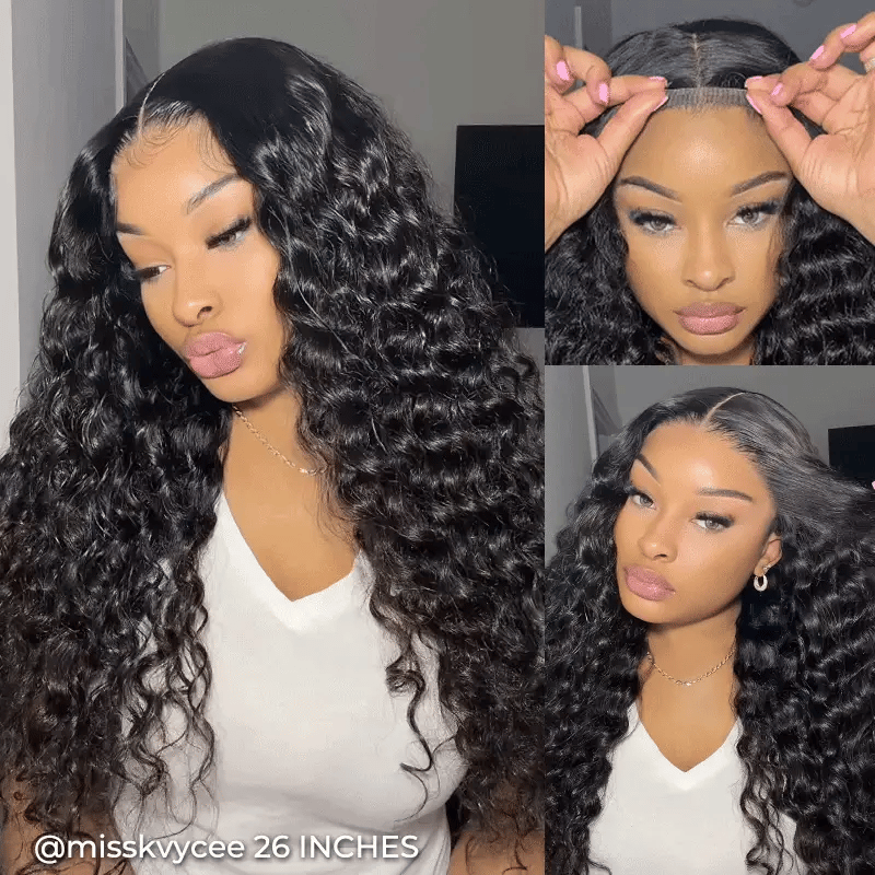 Loose Deep Wave Lace Front Wigs Human Hair Pre Plucked Pre Bleached 180 Density Glueless Human Hair Wigs