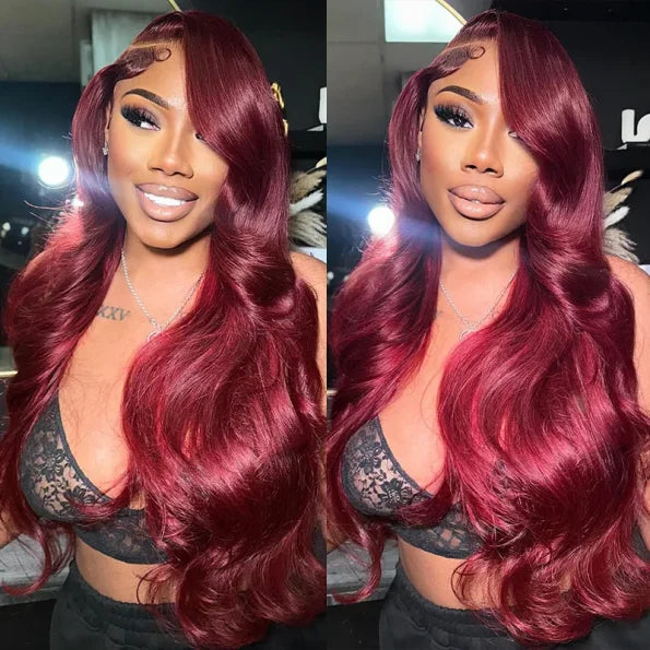 99J Burgundy 13x6 Body Wave  Hd Lace  Pre-everything Glueless HD Lace Wigs 250% Density