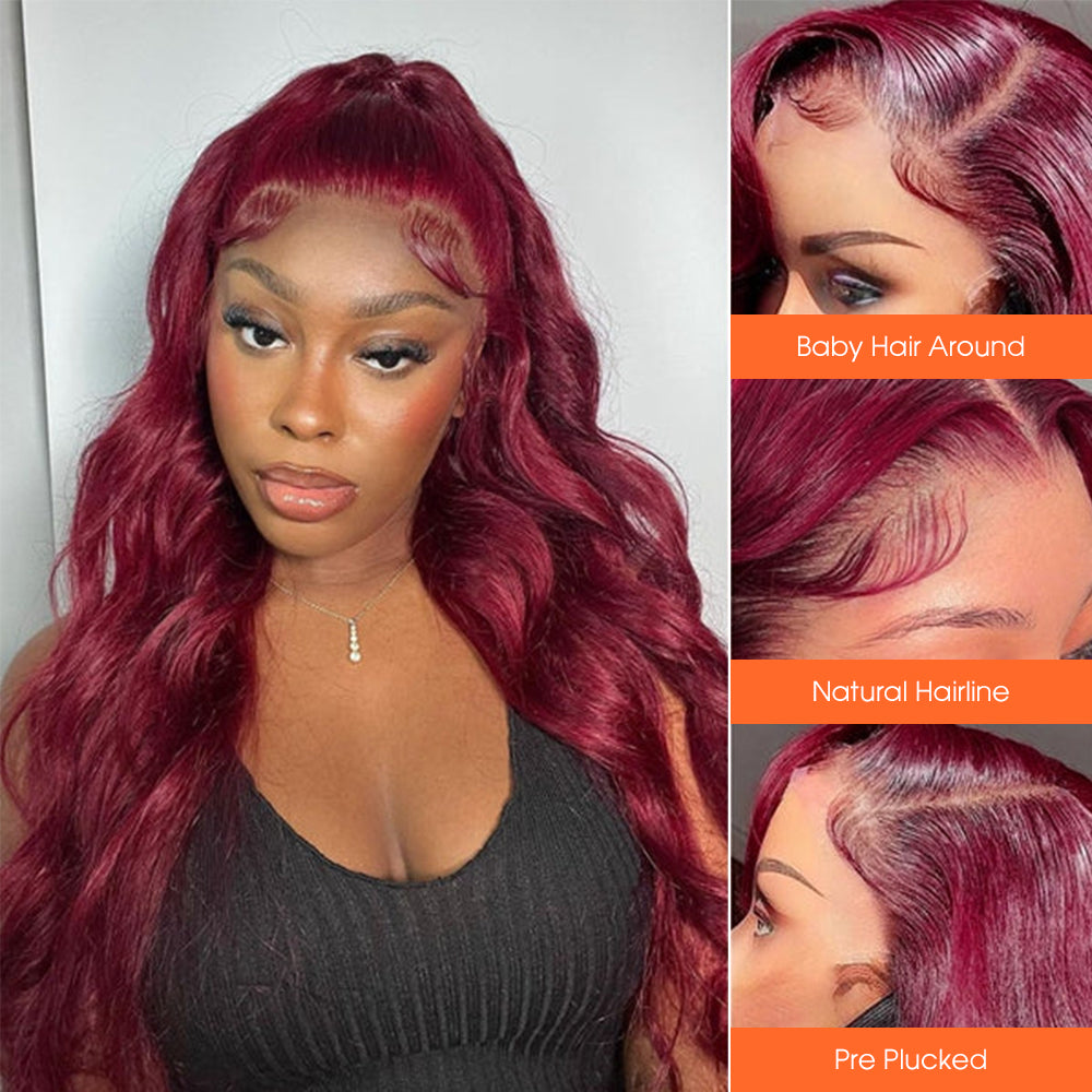 Light 99J 13x6 Body Wave Hd Lace Pre-everything Glueless HD Lace Wigs
