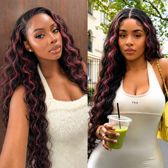 Loose Deep Wave Glueless 13x6 Lace Frontal Wigs Skin Melt HD Lace Human Hair Wigs With Elastic Drawstring