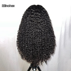 Glueless 13x4 Kinky Curly Wig With Curtain Bangs Face Framing