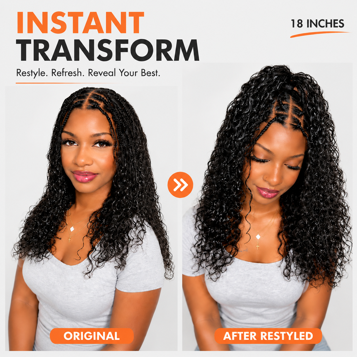 Short Boho Braids Bob Wig Water Wave Pre Cut 5x5 HD Lace Drawstring Human Hair