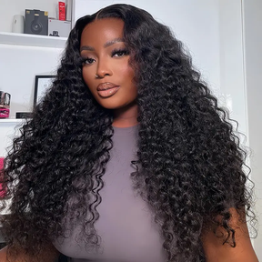 13x6 Pre Everything Glueless Deep Wave Human Hair Ready To Go Wig