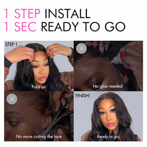 13x4 Bob Lace Frontal Wig Human Hair Body Wave HD Lace Closure Pre Plucked Glueless Bob Wigs forWomen