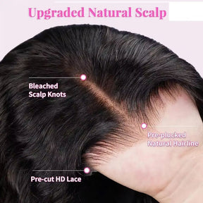 13x4 Bob Lace Frontal Wig Human Hair Body Wave HD Lace Closure Pre Plucked Glueless Bob Wigs forWomen