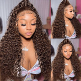 360 Lace Wig  Chocolate Brown invisible Strap Adjustable