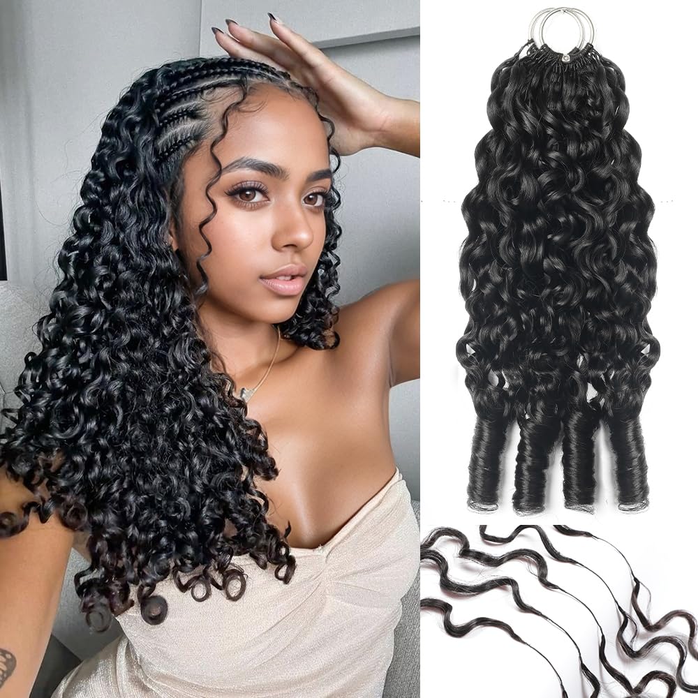 Burmese Curly Feather Crochet Human Hair Pre-Separated Protective Style