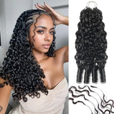 Burmese Curly Feather Crochet Human Hair Pre-Separated Protective Style