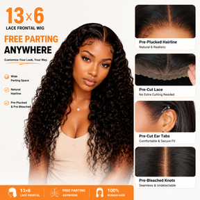 99J Burmese Curly Glueless Wig Bleached Knots 13x6 Full Pull Go Lace Front Wear Go Wig With Flexible Fit Drawstring