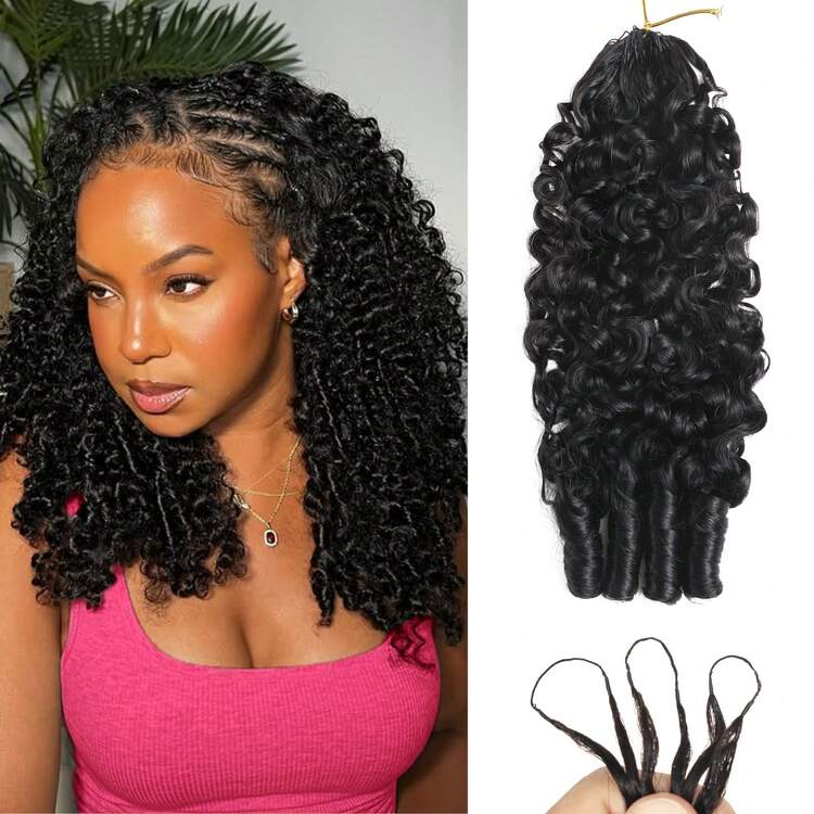 Burmese Curly Crochet Human Hair For Miracle Knots Boho Braids Burmese Curly Knotless Pre-Separated