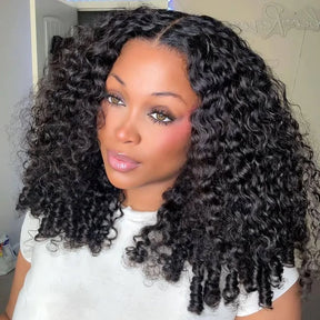 Burmese Curly 13×6 Wig With Spiral Curly Ends Invisi-Drawstring Pre-Everything Human Hair Wig