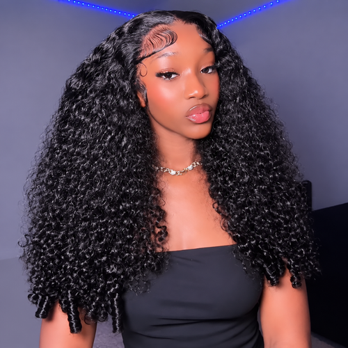 Burmese Curly 13×6 Wig With Spiral Curly Ends Invisi-Drawstring Pre-Everything Human Hair Wig