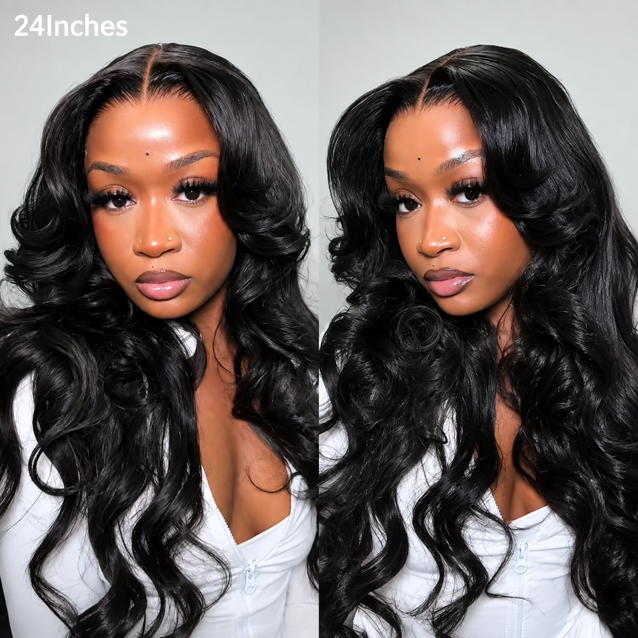 Butterfly Cut Curtain Bangs Loose Body Wave Wig 13x6 Deep Part Glueless Pre Cut HD Lace Drawstring Wig