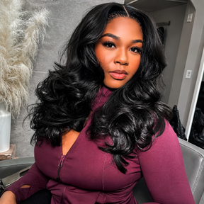 Butterfly Cut Curtain Bangs Loose Body Wave Wig 13x6 Deep Part Glueless Pre Cut HD Lace Drawstring Wig