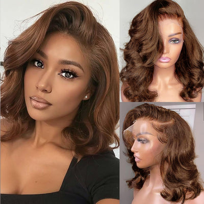 220% Density Body Wave Put On Go Glueless Bob Wig Pre Cut 13x4 & 5x5 Lace Wig Beginner Friendly Colored Human Hair Wig