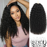 Kinky Curly Feather Crochet Hair - 100% Human Hair