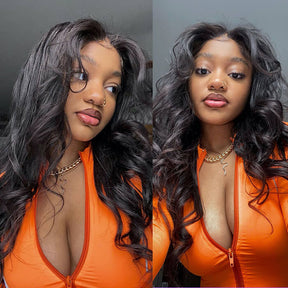 Loose Wave HD Lace Wig With Curtain Bangs