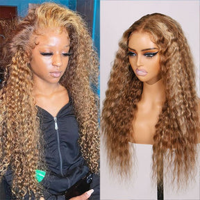 P4/27 Omber Highlight Color Invisi-Strap 360 Lace Front Wigs 220% Density