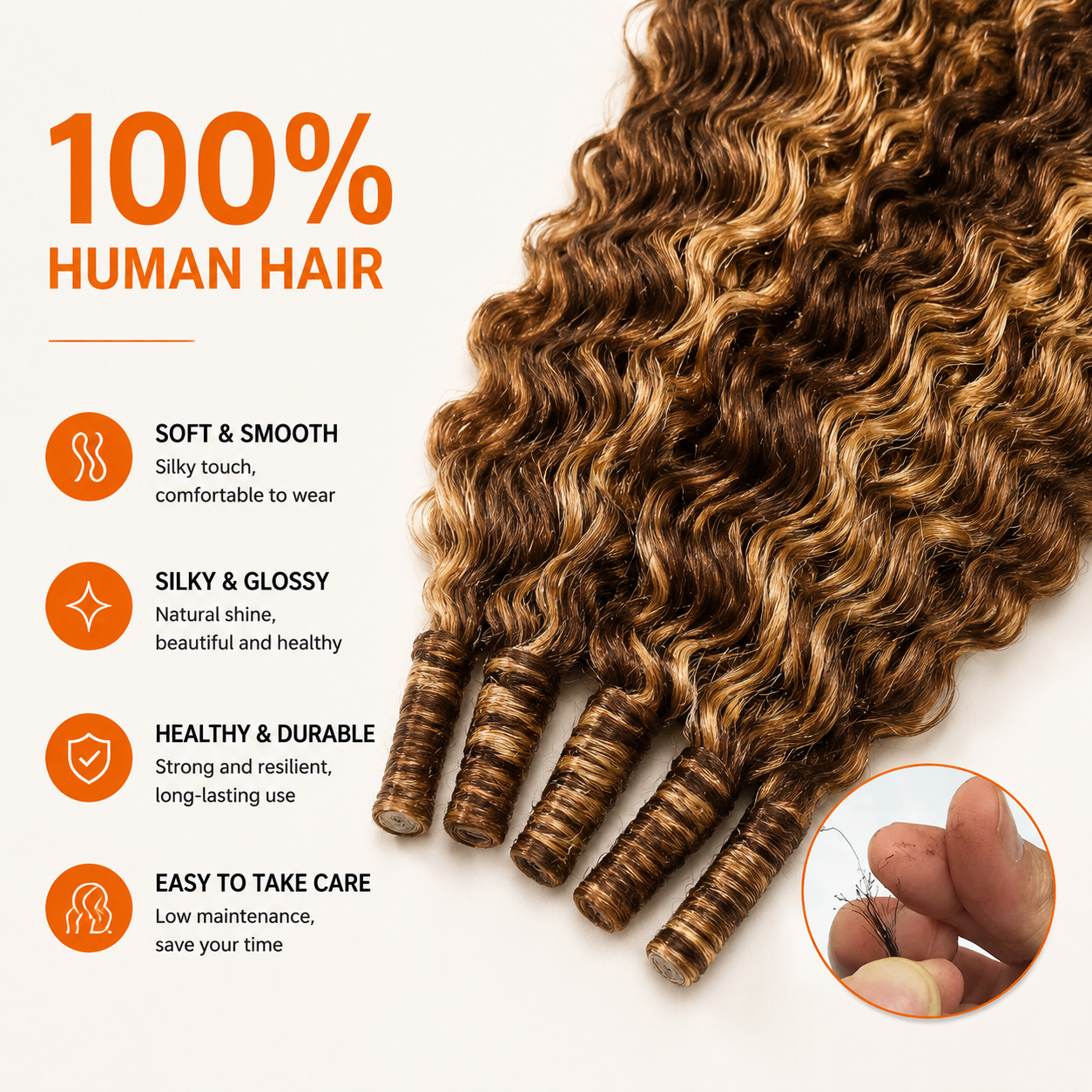 Highlight 4/27 Burmese Curly Crochet Human Hair Pre Separated Miracle Knot Feather Braiding Hair For Boho Knotless Braids