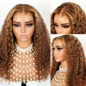 4/27 Deep Wave Glueless 8x5 13x6  HD Lace Frontal  Wig Human Hair 180% Density