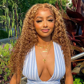 4/27 Deep Wave Glueless 8x5 13x6  HD Lace Frontal  Wig Human Hair 180% Density