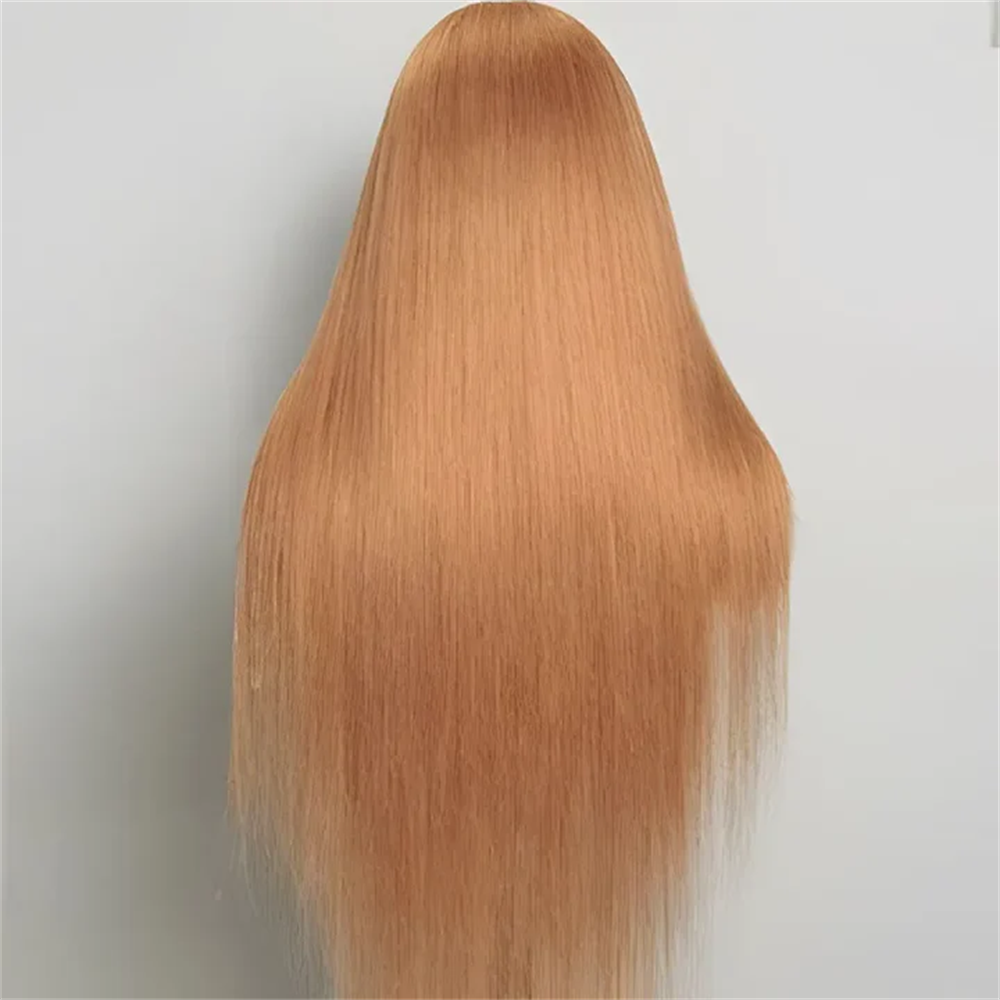 Pizazz Hair Light Flaxen Brown Cozy Blonde Straight Wigs 13x6 Lace Frontal Wig for Black Girl