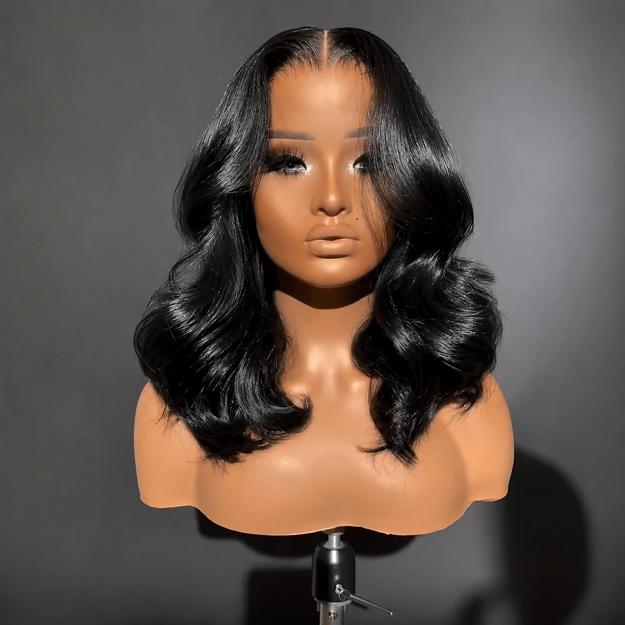 Bouncy Ocean Wave Bob Wig Glueless 8×5 13×4 HD Lace Front Wigs Human Hair 220% Density