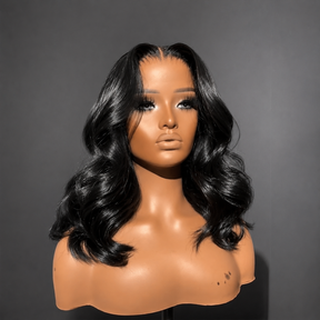 Bouncy Ocean Wave Bob Wig Glueless 8×5 13×4 HD Lace Front Wigs Human Hair 220% Density