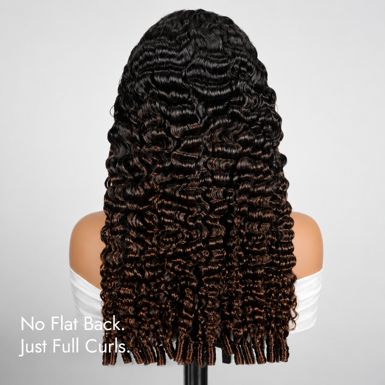 Ombre Chestnut Brown Burmese Curly 13×6 Lace Front Glueless Wear & Go Human Hair Wig
