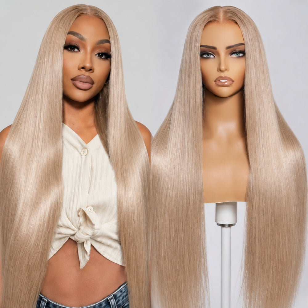 P18/613 Highlights Wig Straight HD Lace Front 13x6 Glueless Pre Plucked Natural Hairline