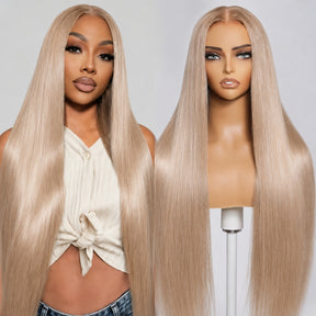 P18/613 Highlights Wig Straight HD Lace Front 13x6 Glueless Pre Plucked Natural Hairline