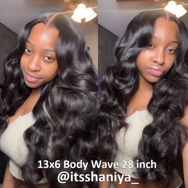 13x6 Full HD Invisible Lace Frontal Wigs Body Wave Human Hair Wigs Pre Plucked Natural Hairline