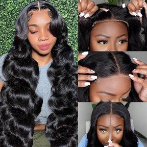 13x6 Full HD Invisible Lace Frontal Wigs Body Wave Human Hair Wigs Pre Plucked Natural Hairline