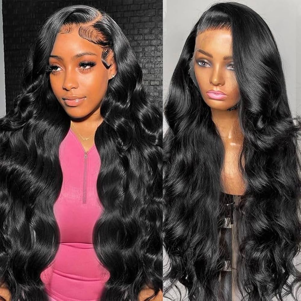 13x6 Full HD Invisible Lace Frontal Wigs Body Wave Human Hair Wigs Pre Plucked Natural Hairline