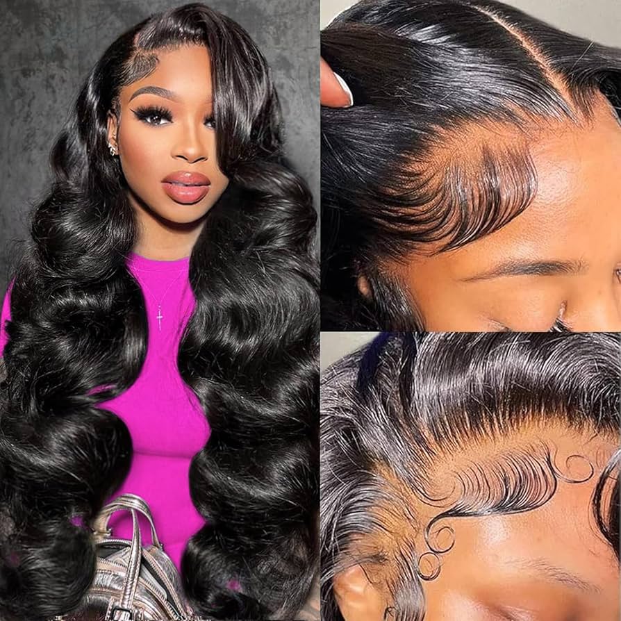 13x6 Full HD Invisible Lace Frontal Wigs Body Wave Human Hair Wigs Pre Plucked Natural Hairline