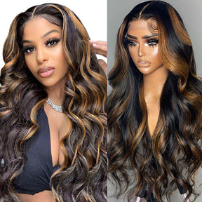 13x6 Full HD Invisible Lace Frontal Wigs Body Wave Human Hair Wigs Pre Plucked Natural Hairline