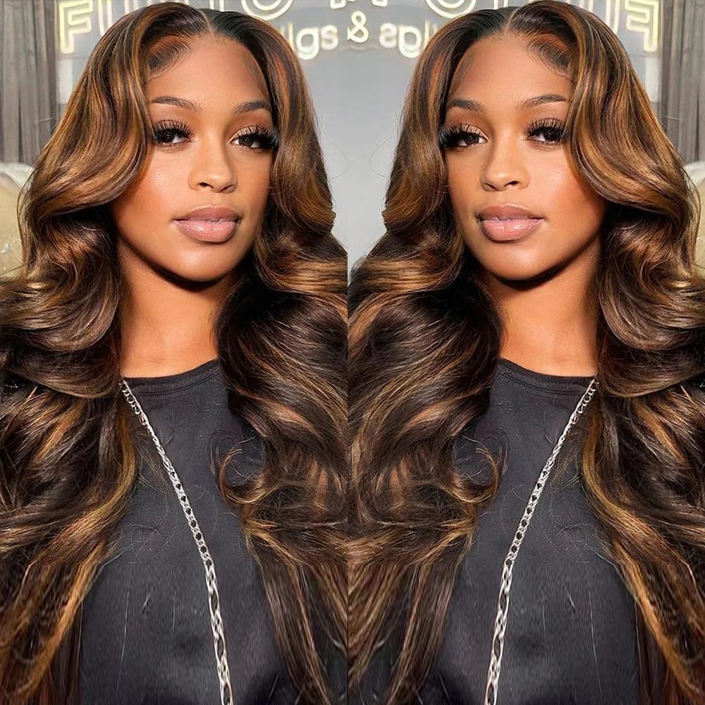 13x6 Full HD Invisible Lace Frontal Wigs Body Wave Human Hair Wigs Pre Plucked Natural Hairline