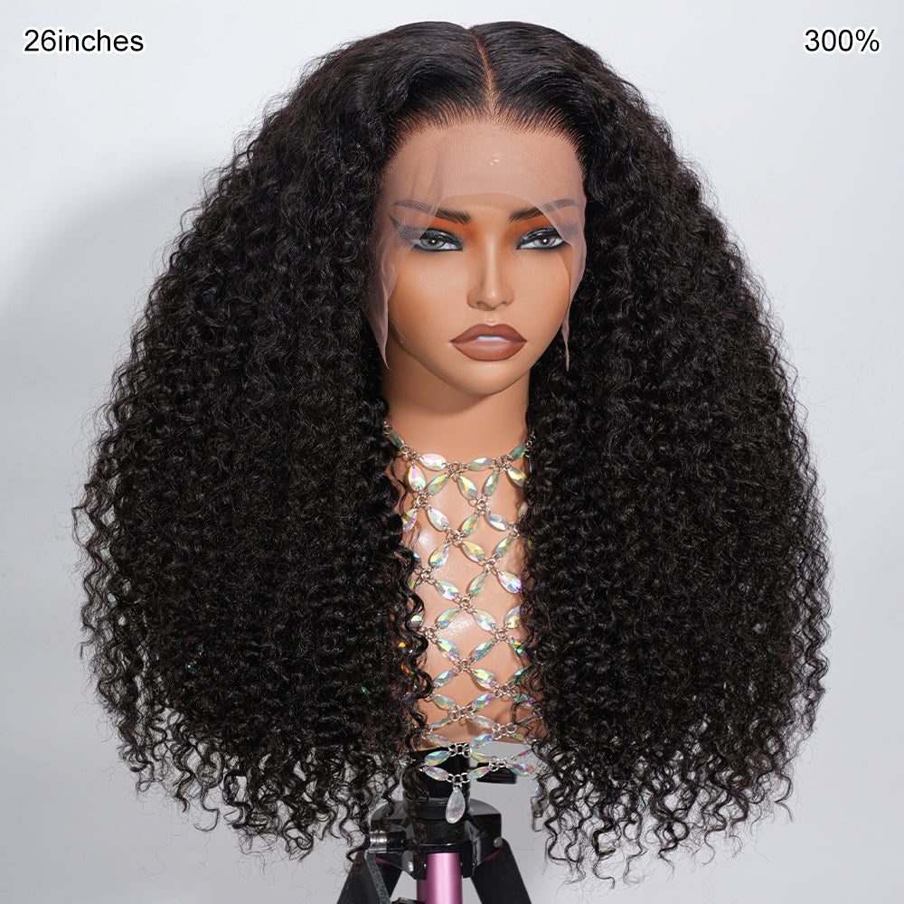 13x6 Full HD Invisible Lace Frontal Wigs jerry Curly Human Hair Wigs Pre Plucked Natural Hairline