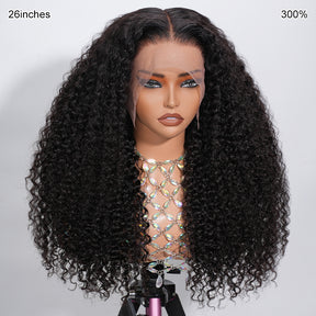 13x6 Full HD Invisible Lace Frontal Wigs jerry Curly Human Hair Wigs Pre Plucked Natural Hairline