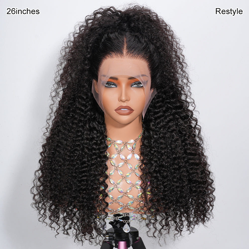 13x6 Full HD Invisible Lace Frontal Wigs jerry Curly Human Hair Wigs Pre Plucked Natural Hairline