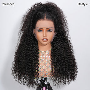 13x6 Full HD Invisible Lace Frontal Wigs jerry Curly Human Hair Wigs Pre Plucked Natural Hairline