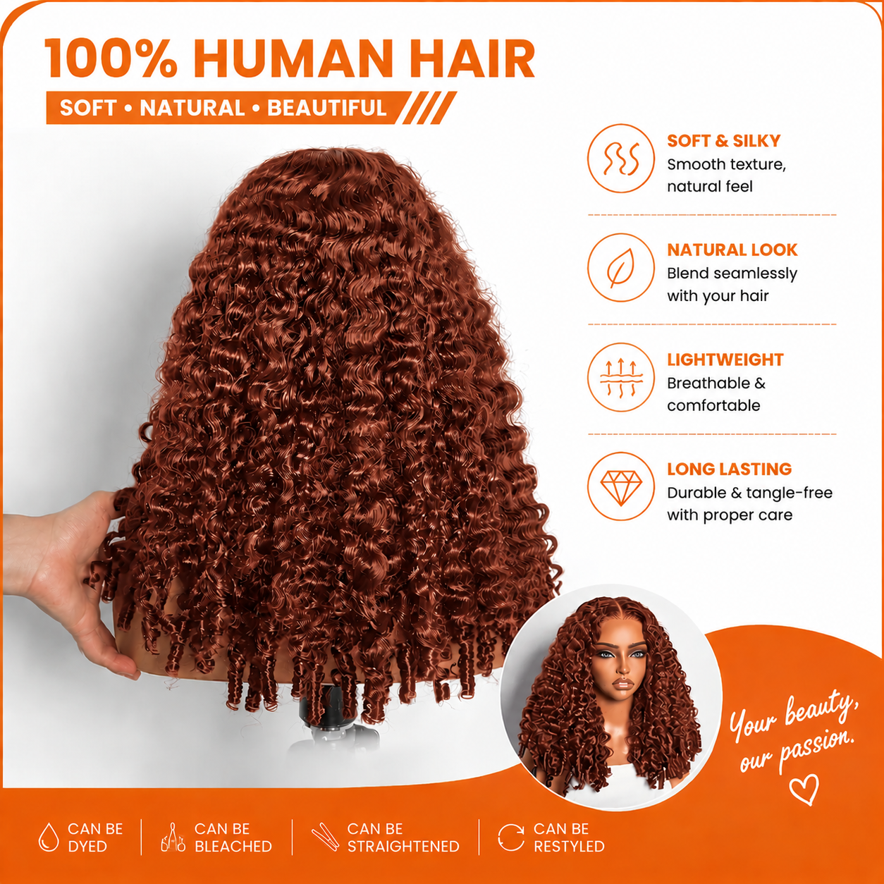 300% Density Glueless Burmese Curly 33 Reddish Brown 13x6 Pre Cut Lace Wear Go Wig