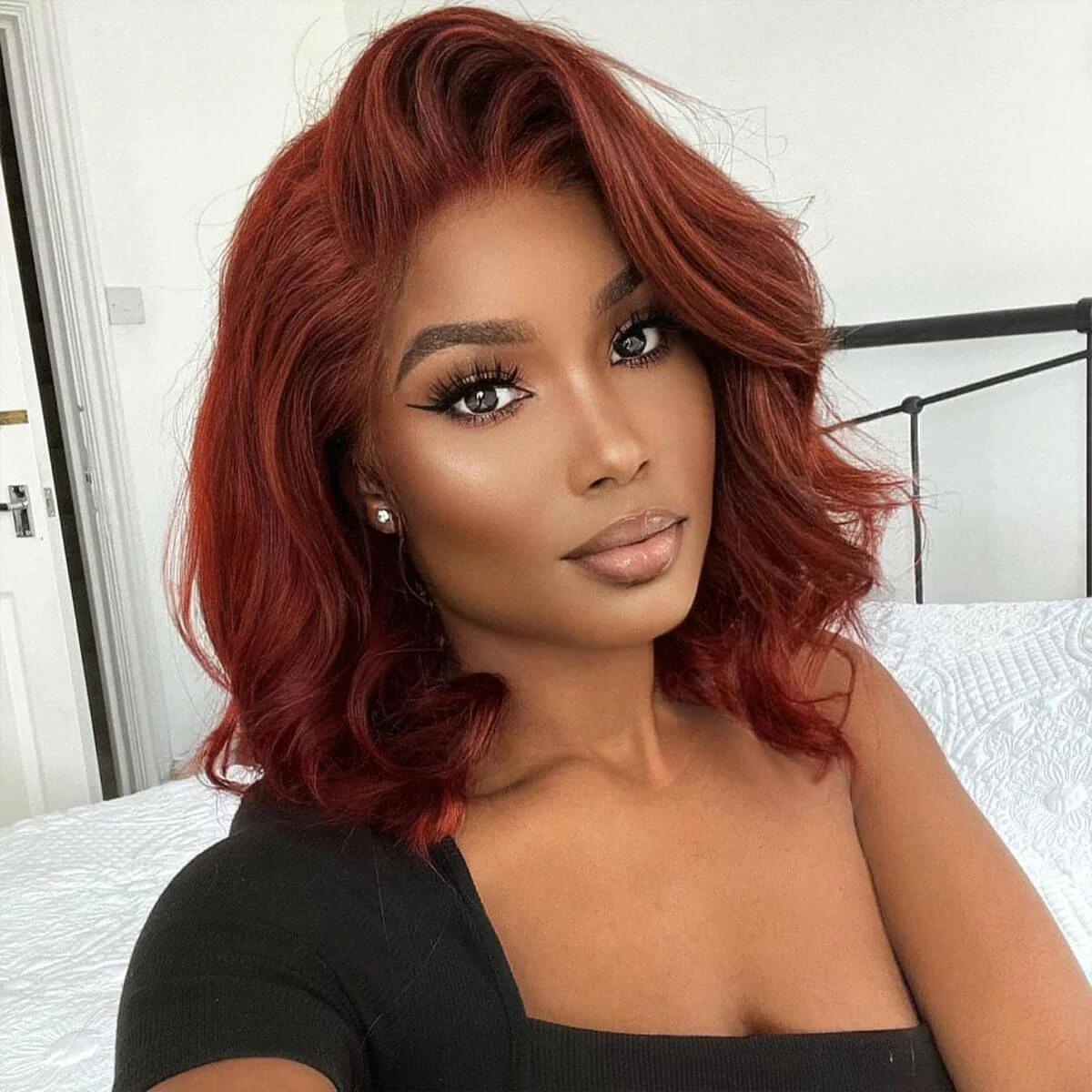 2 Wigs Set |  Layered Pixie Cut Short Bob Wigs & 5X5 HD Lace Reddish Brown Body Wave Wig