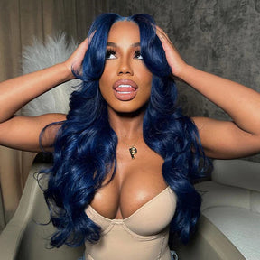Blue colored wigs