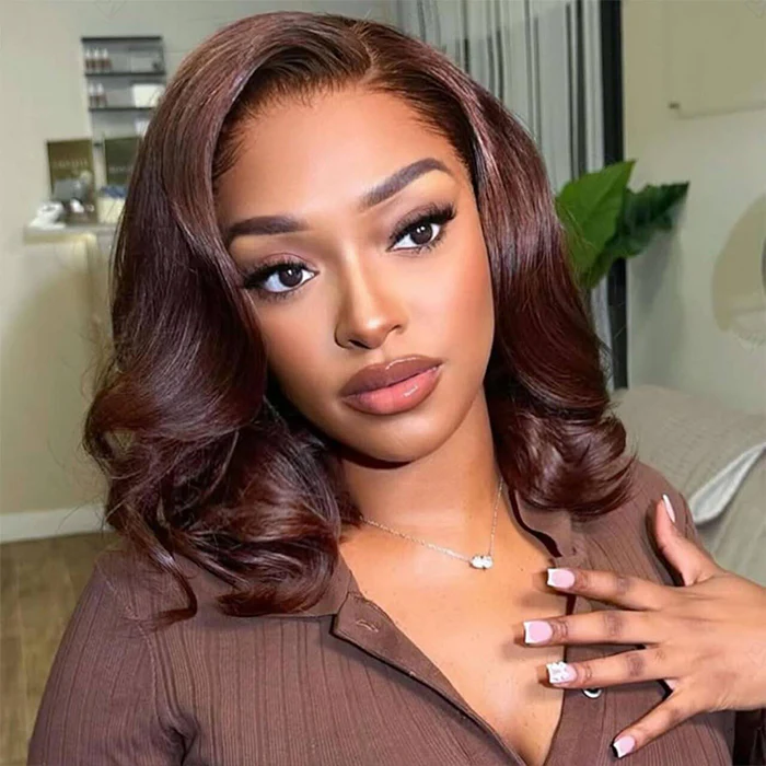 2 Wigs Set |  5x5 HD Lace  Pixie Curly Lace Wig  & 5X5 HD Lace #4 Chocolate Brown Short Bob Wig Flash Sale