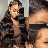 Pre-Bleached Knots Clear & Clean Hairline Glueless Wig HD Lace Front Human Hair Wig Pre-Plucked 180%